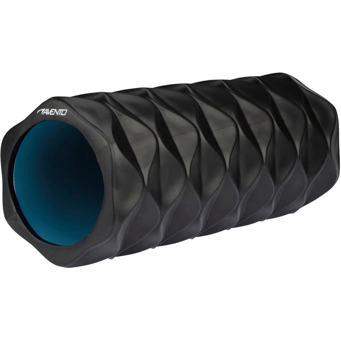 Avento Massage Roller - Foam - Wave - Zwart/Blauw