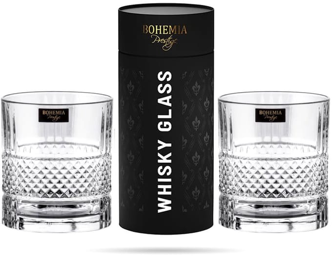 2x Bohemia Prestige Elegant Whiskyglazen 340ml Kristalglas