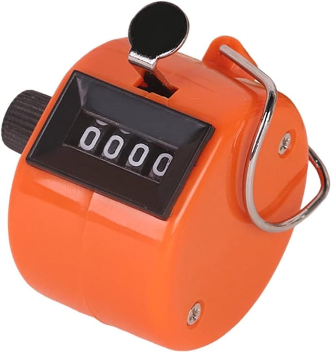 Mechanische Teller - Handteller Clicker - Kinderen Leren Tellen - Snelle Reactie - 43 x 5 cm - Oranje