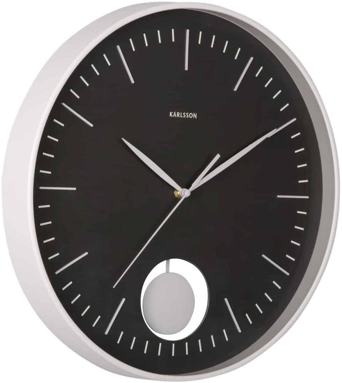 Karlsson Wandklok Grato Pendulum - Warmgrijs - Ø40.6cm - Wandklok Modern