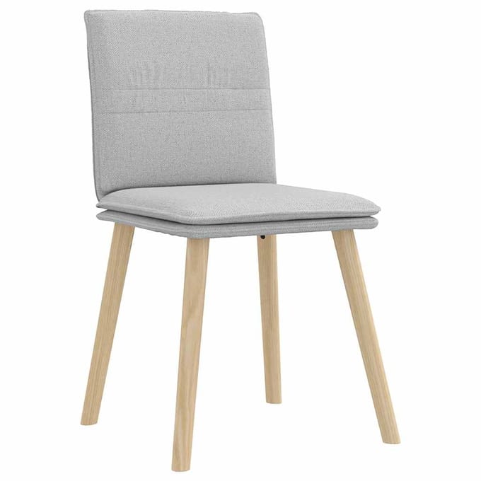 vidaXL Eetkamerstoelen 2 st stof wolk grijs