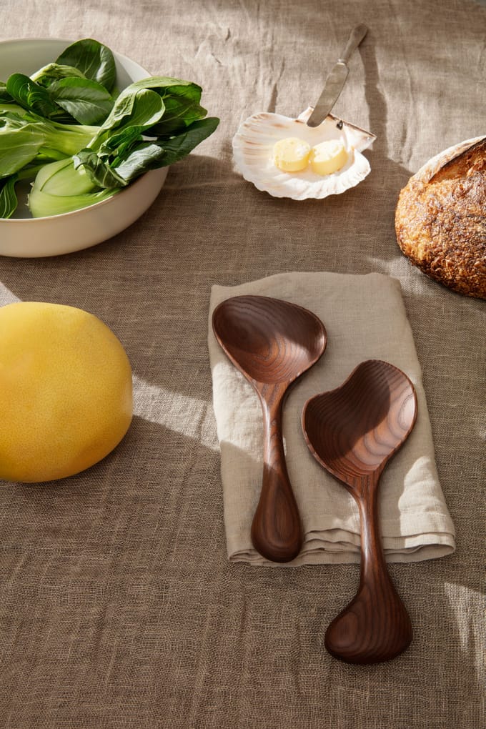 Ferm Living - Os Salade bestek - donkerbruin