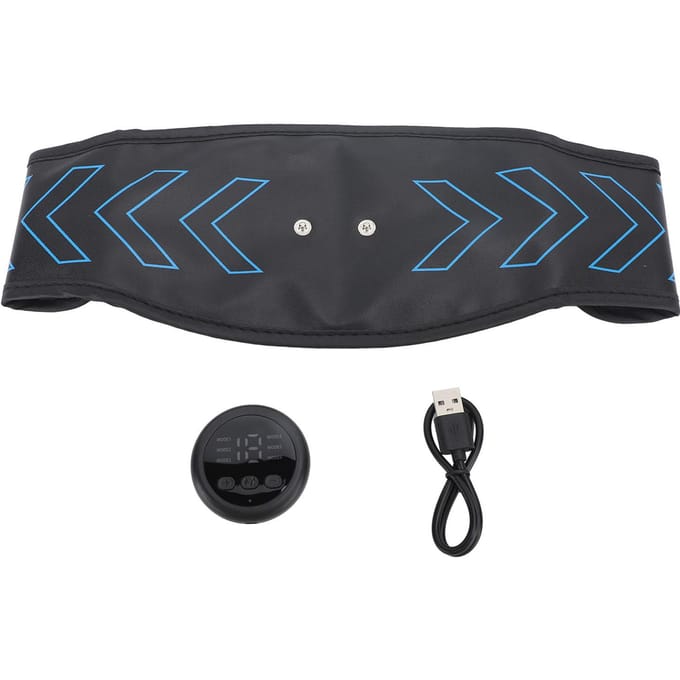 Stimulateur d'abdominaux, entraîneur de muscles abdominaux, 6 modes, stimulateur musculaire abdominal réglable pour exercices à domicile gray
