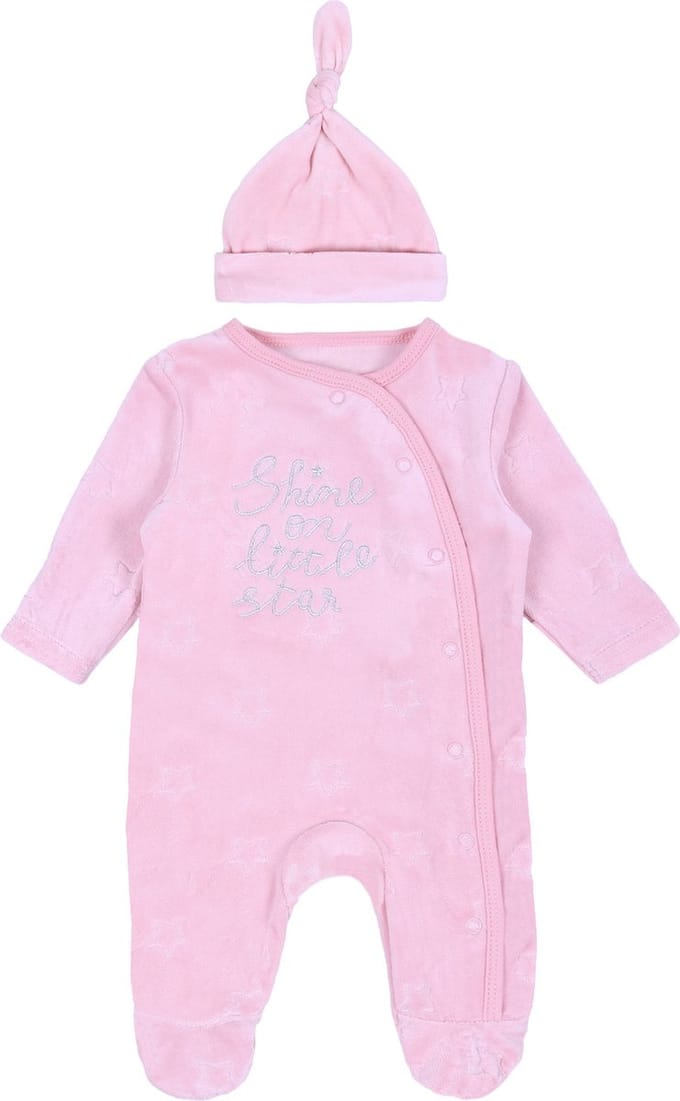 Roze pyjama, romper + muts Primark