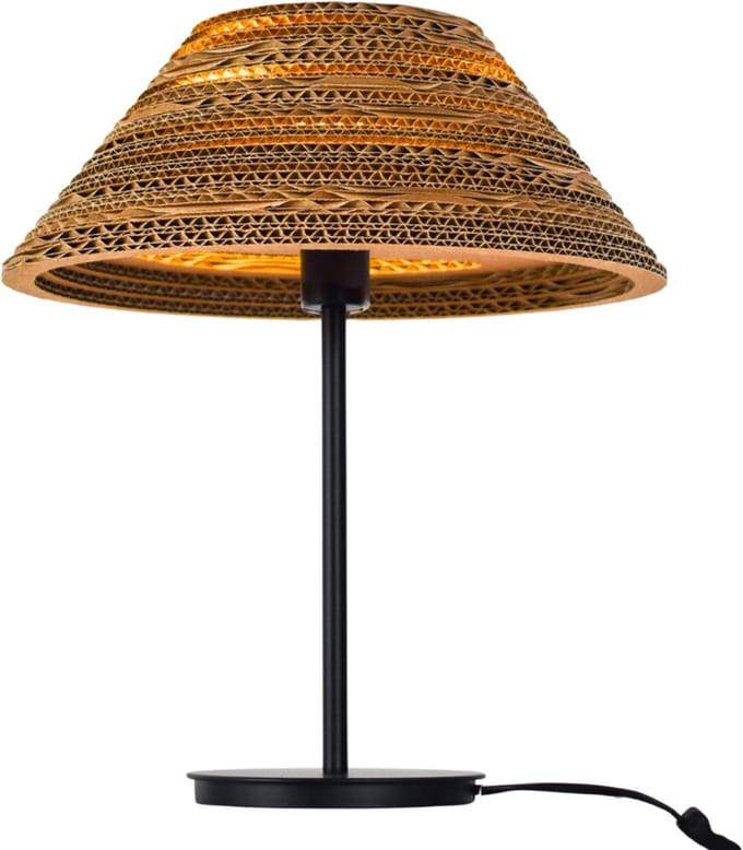 Kartonnen drebkau tafellamp - Diameter 31 cm | E14 - Kartent