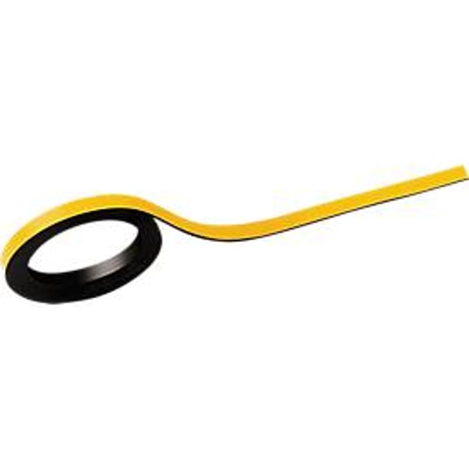 Magneetband - zelfklevend - 5 mm x 10 m - geel - ons merk Schäfer Shop Select
