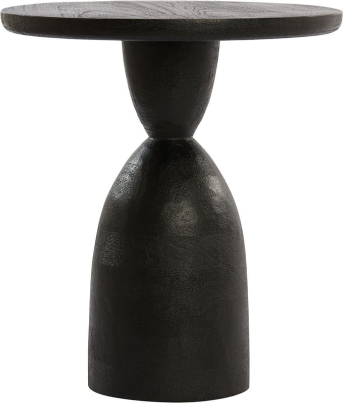 Light & Living Bijzettafel Torir - Zwart - Ø40cm - Modern