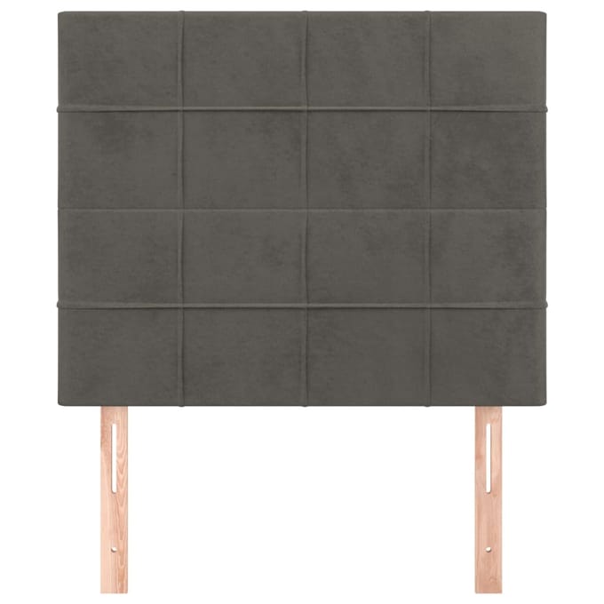 vidaXL - Hoofdbord - donkergrijs - 80x5x118/128 - cm - Fluweel