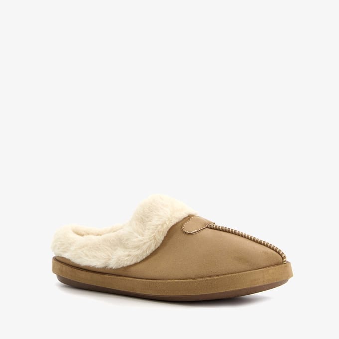 Thu!s instap pantoffels beige - Maat 37 - Sloffen