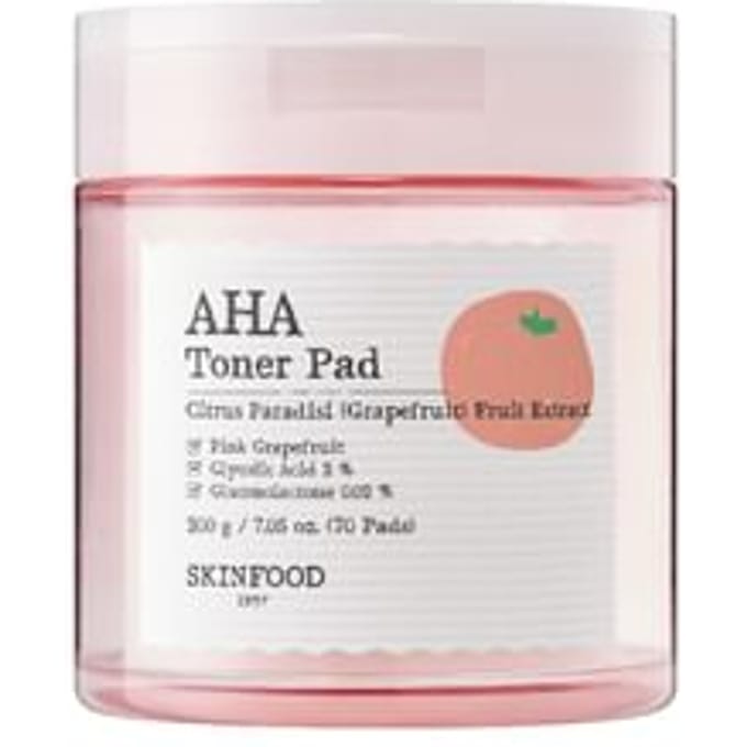 SKINFOOD - Pink Grapefruit AHA Toner Pad 70 pads