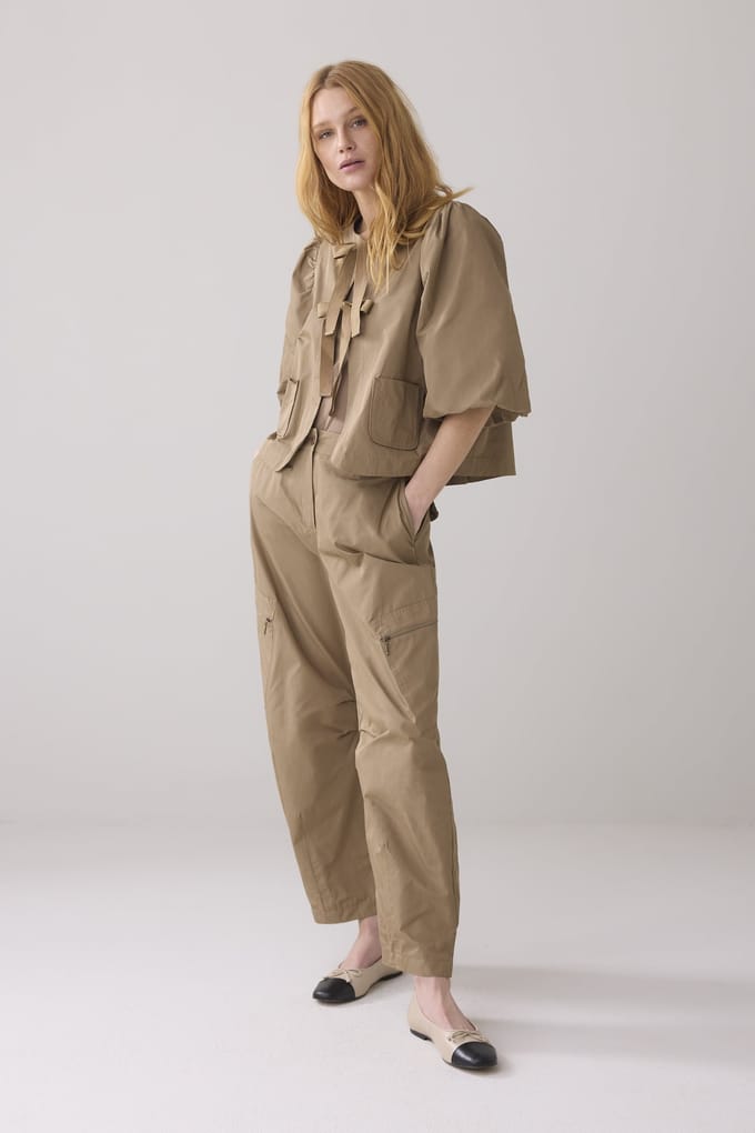 Summum Woman Blouse Taft Khaki Taglia: 36 | Giacche Outlet | Donna | Marrone