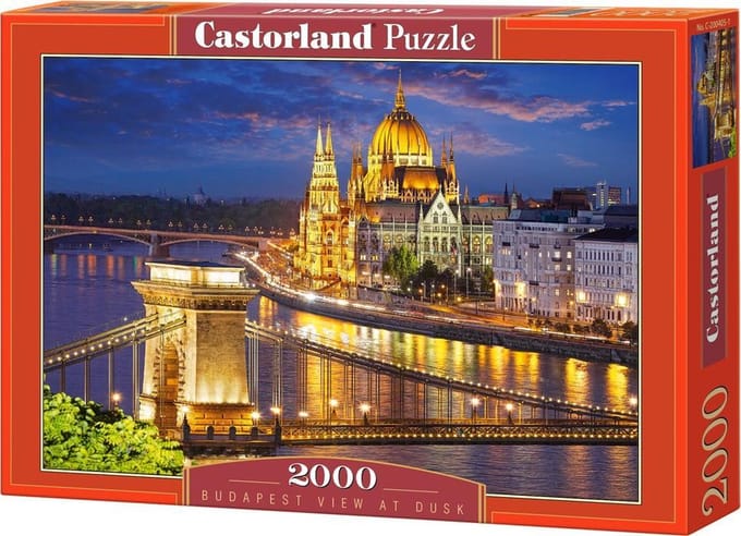 Castorland Budapest View at Dusk – Puzzel – 2.000 stukjes – Satijnen afwerking – Perfecte pasvorm – Europese kwaliteit