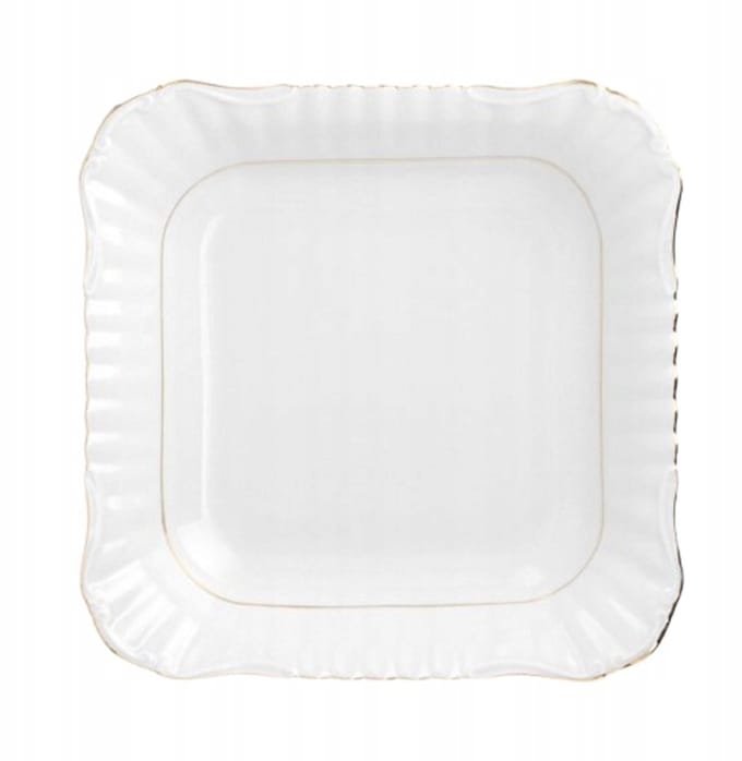 Chodzież Iwona B014 Vierkant Saladekom 24 cm Porselein Wit