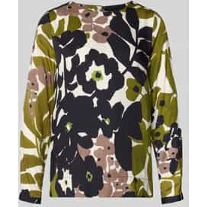 Regular fit blouse met ronde hals