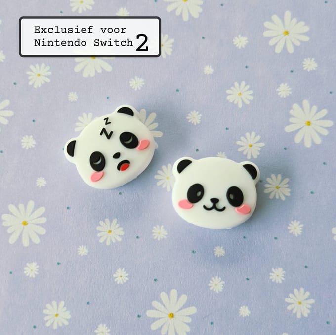 Panda duo NS2 Thumb Grips - 2 Joycon dopjes - geschikt voor Nintendo Switch 2 - Schattig Cute Mooi