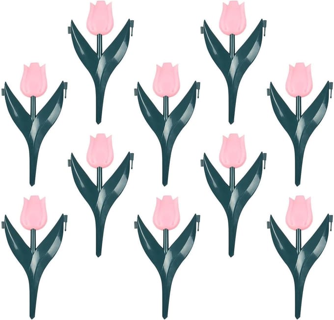 Bloembedrand 10 Stuks - Tuinrand Blokken - Tuin Ontwerpen - Decoratief Bloemblok - 30x25cm - Roze