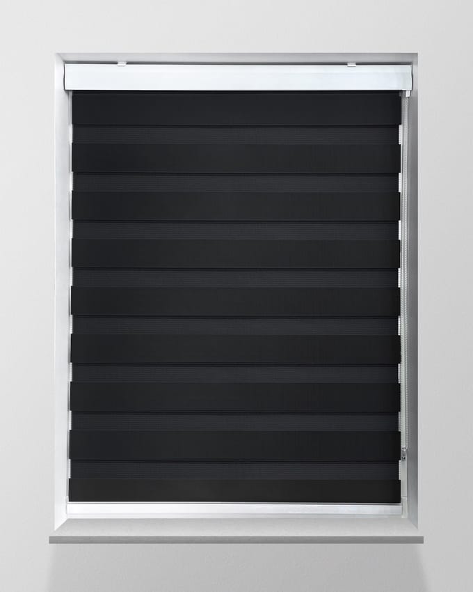 Duo Rolgordijn Lichtdoorlatend - Zwart - 190x240cm