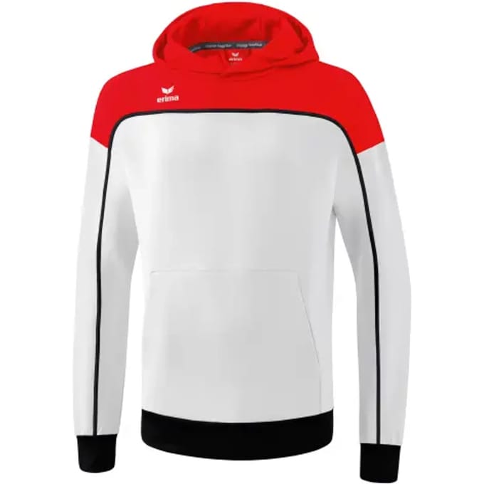 Erima Change Sweatshirt Met Capuchon Kinderen - Zwart / Rood / Wit | Maat: 152
