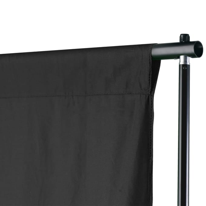 vidaXL - Achtergrondsysteem - 500x300 - cm - zwart