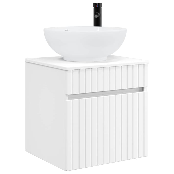 vidaXL - Wandgemonteerde - wastafelmeubel - Wit - 49 - x - 44,5 - x - 66,5 - cm