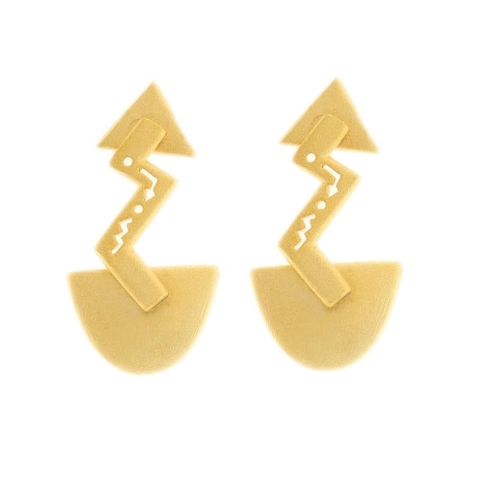 Behave - Dames oorstekers goudkleur 3 cm - Statement geometrisch