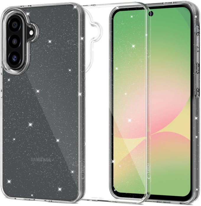 Tech-Protect FlexAir Case for Samsung Galaxy A57 5G - Clear Glitter
