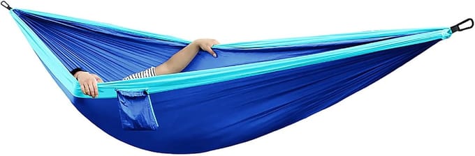 Camping Hangmat - Reis Hangmat - Outdoor Ontspanning - Geïntegreerd Net - 2 persoons - Multicolor