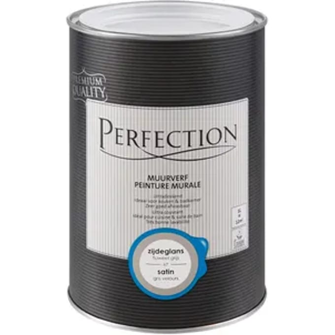 Perfection Ultradekkend Muurverf - Zijdeglans - Fluweel Grijs - 1l