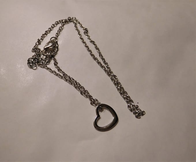 Ketting met hanger hart zilverkleur