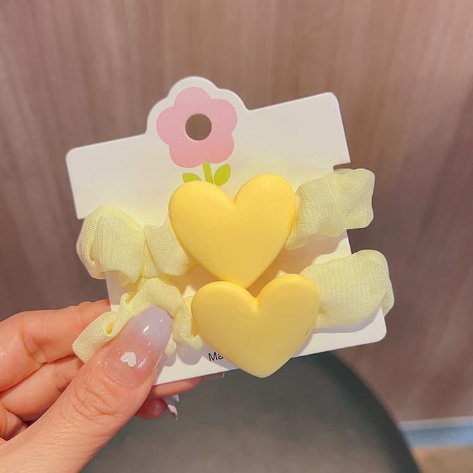 Effen Kleur Hart Elastische Chouchou Haarbanden Elastiekjes Vrouwen Meisjes Kinderen Haar Scrunchies Houder Haaraccessoires