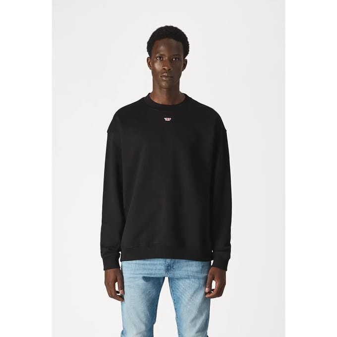 Crew Neck Long Sleeve Sweater - Black