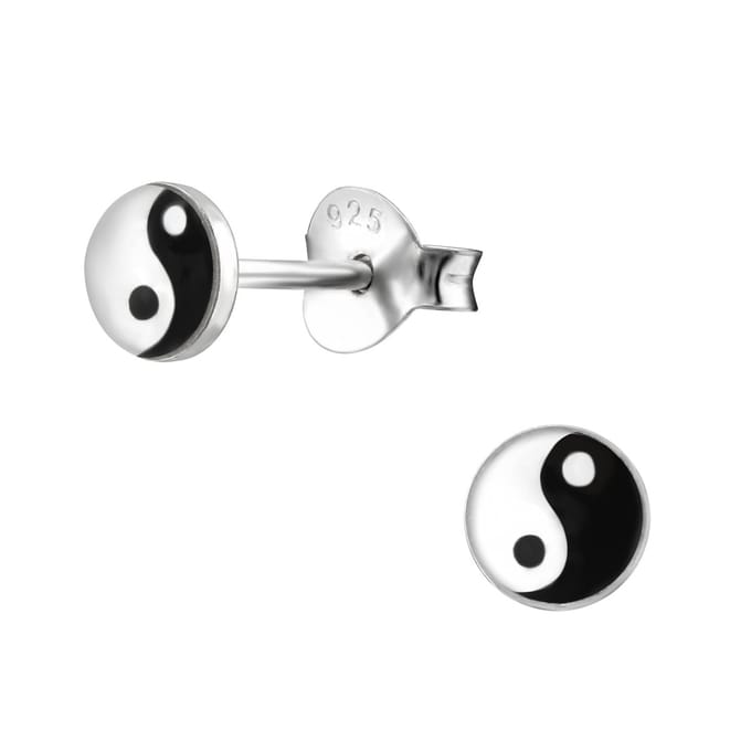 La Rosa Princesa Yin Yang Oorbellen Zilver - Klein