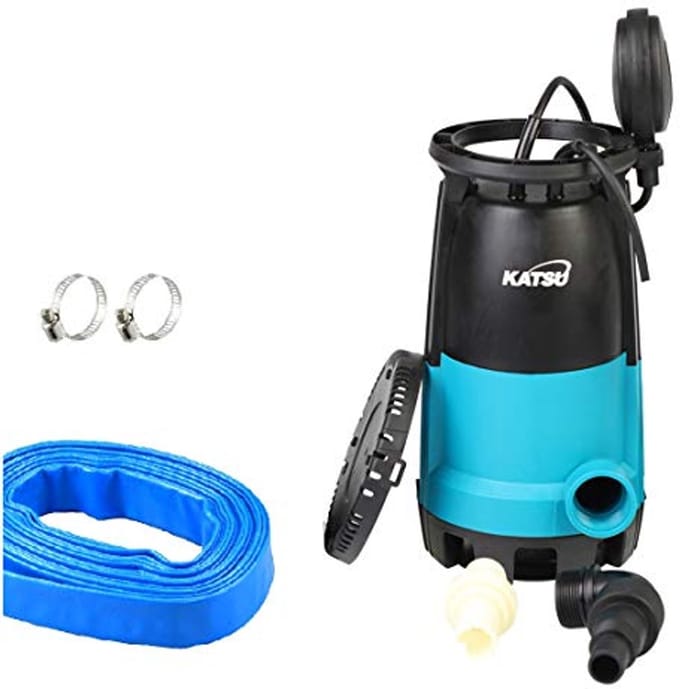 Professionele dompelpomp 400W voor schoon en vuil water met 10 meter slang