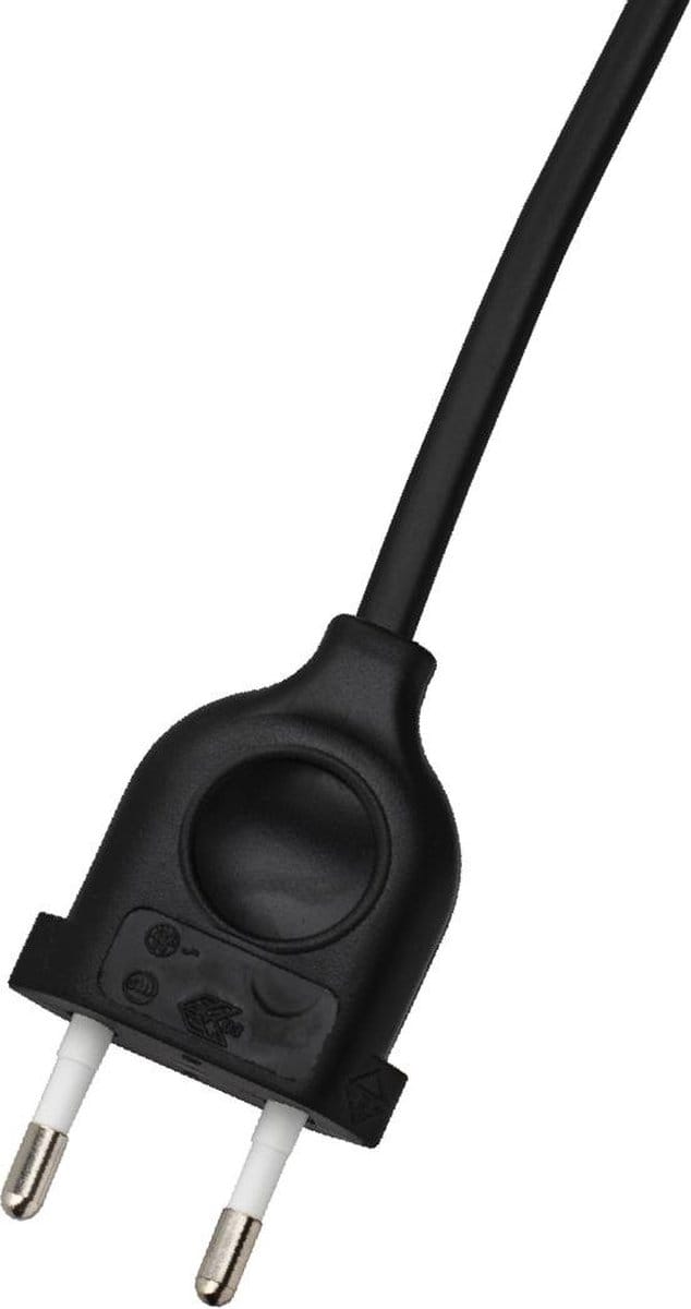 Bailey 2M Aansluitleiding met steker, Zwart, 2x0.75MM