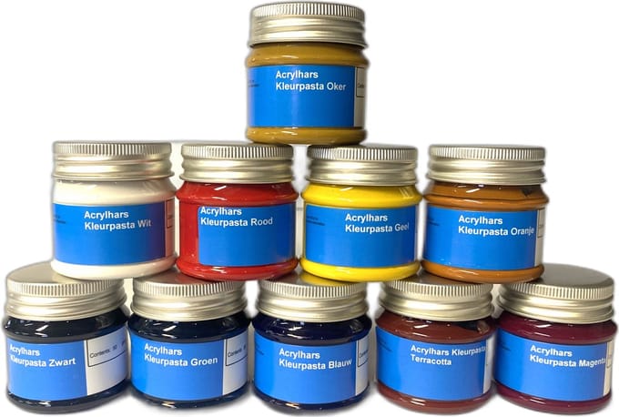 Acrylhars Kleurpasta - Kleur: Oranje, Gram: 50 gr.