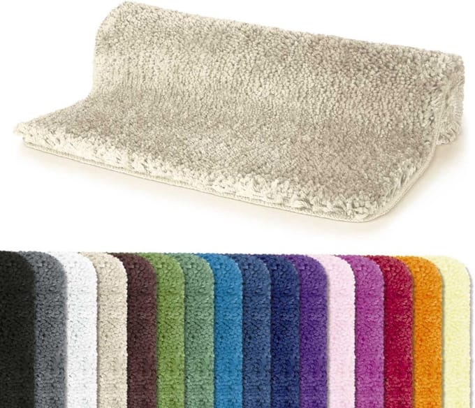 Badmat Microvezel Groen Beige Zand 55x65 cm - Antislip en Wasbaar