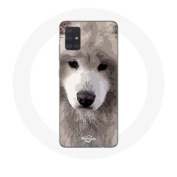Samsung Galaxy A51 hoesje Samojeed grijs hondenras grijs