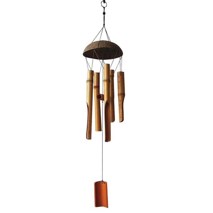 Bamboe Kokosnoot Windgong Buiten Bamboe Windgong voor Binnenplaats en Tuin brown