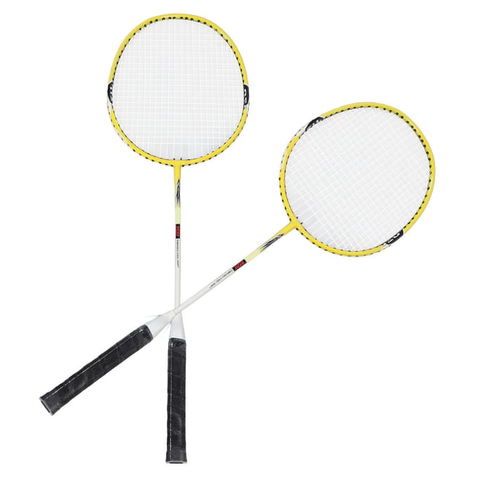 Badminton Racket IJzerlegering Nylon Antislip Grip Draagbaar Badminton Racket met Draagtas voor white