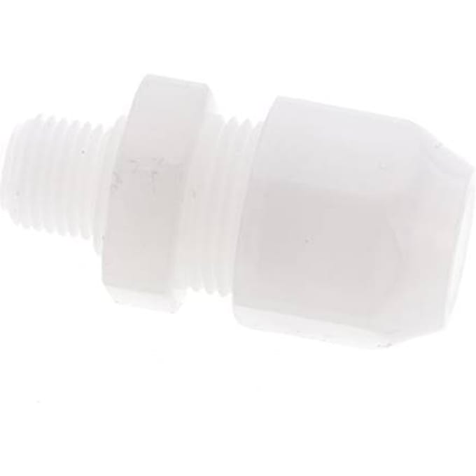 12x14mm & G1/4'' PVDF rechte slangkoppeling met buitendraad 10bar/145psi