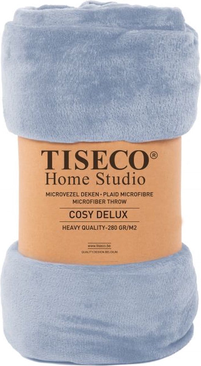 Tiseco Home Studio - Deken COSY DELUX - microflannel - 280 g/m² - 180x220 cm - Nova blue