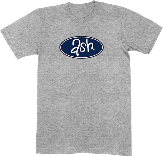 Ash - Retro Logo Heren T-shirt - M - Grijs
