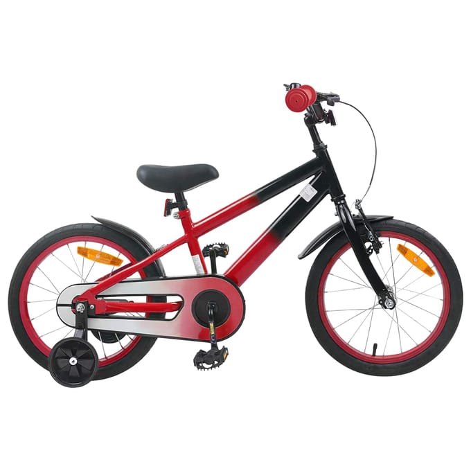 vidaXL - Kinderfiets - 16 - Inch - voor - 4-6 - jaar - oud - Rood - Zwart