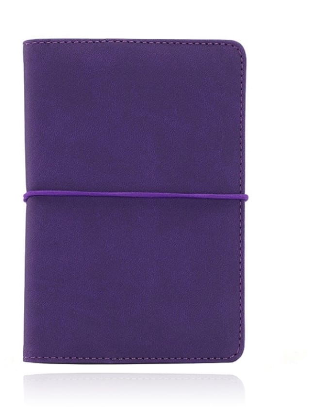 Paspoort Cover met elastiek - PU Leer Paars