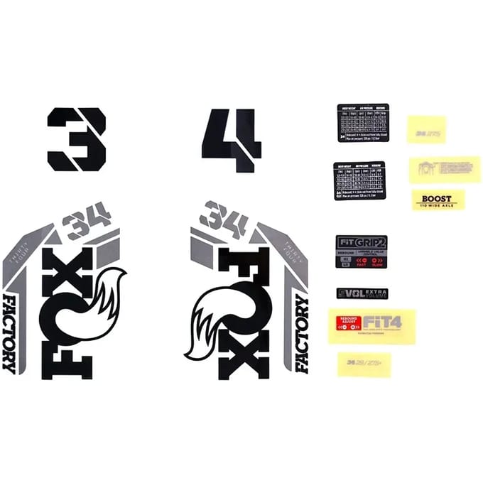 Decalset Fox 2021, 34, F-S, Logo, Fork