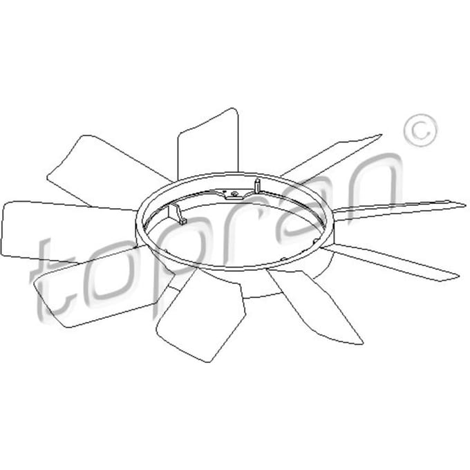 Ventilatorwiel, motorkoeling HANS PRIES 400 997