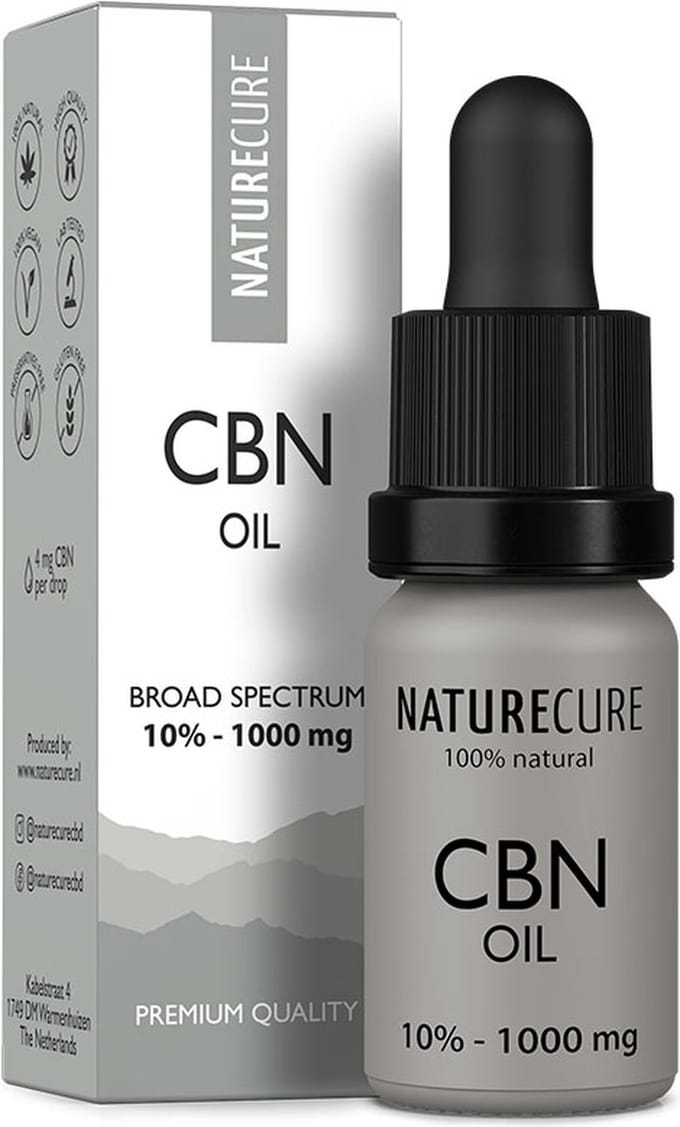 Nature Cure CBN + CBD-olie 10% - 1000 mg- Broad Spectrum  10 ml