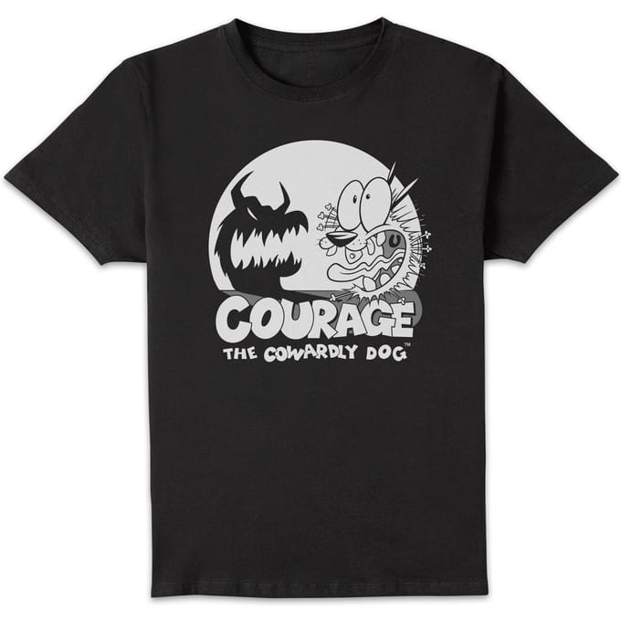 Courage The Cowardly Dog Spotlight Men's T-Shirt - Black - M
