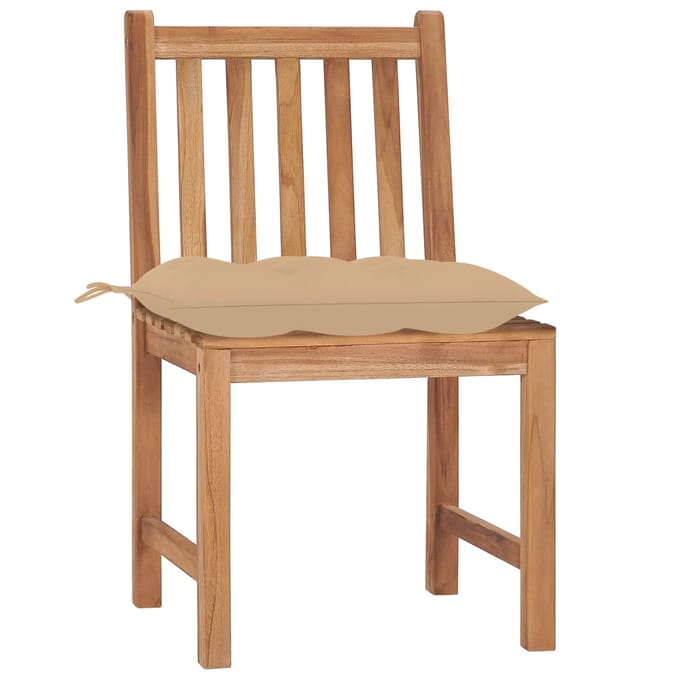 vidaXL - Tuinstoelen - 8 - st - met - kussens - massief - teakhout