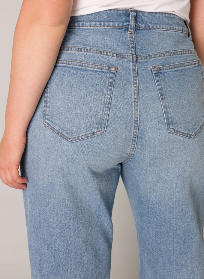 BASE LEVEL CURVY Amylia Bottoms - Light Blue - maat W0(46) / L30